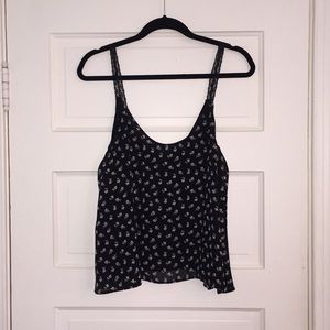 Black and White Floral Top